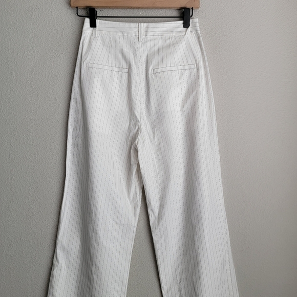 Reformation Oren Pant in White Stripe size 0 NWT - Picture 7 of 11